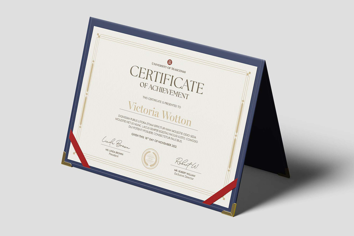 Elegant Certificate Template, a Stationery Template by BrandPacks (Photo 3 of 4)