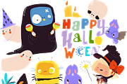 Cartoon Set With Halloween Elements, a Seasonal Illustration by Maria Starus (Thumbnail 2 of 3)