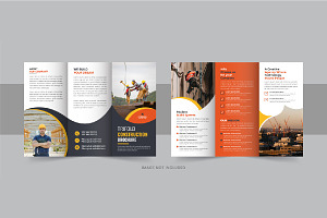 Construction trifold brochure design, a Brochure Template by Pavel_design