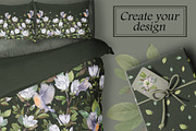 Watercolor Magnolia Flower Set, a Decorative Illustration by LenArt (Thumbnail 10 of 18)