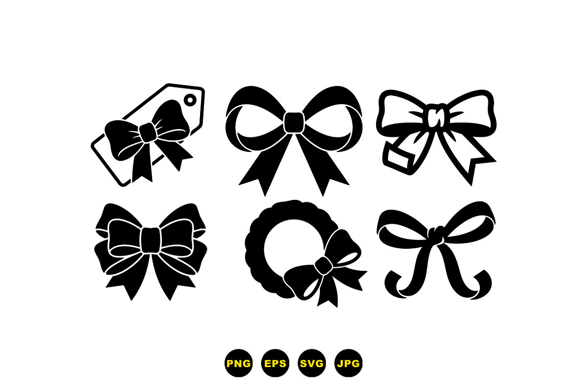 Elegant Ribbon Bow Clipart, an Illustration by designvectx (Photo 1 of 3)