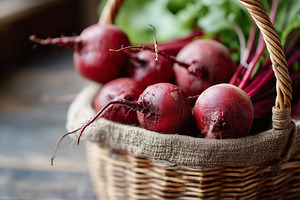Fresh organic beetroots with green, a Food & Drink Photo by MistyDay