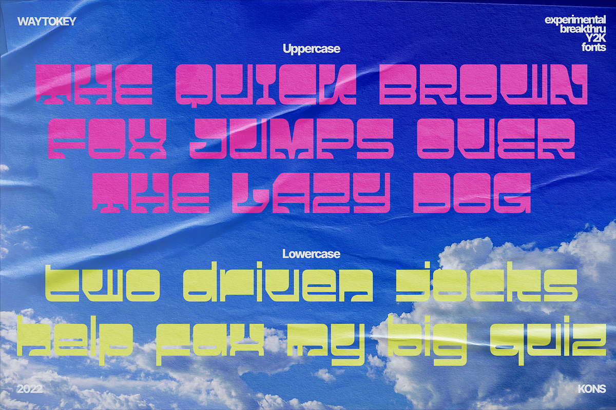 Waytokey - Y2K Fonts, a Font by Konstantine Studio (Photo 9 of 10)