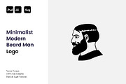 Minimalist Modern Beard Man Logo, a Branding & Logo Template by Luxury Logos (Thumbnail 1 of 4)