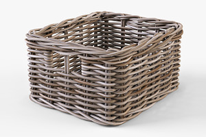 Wicker Basket Ikea Byholma 1 Gray