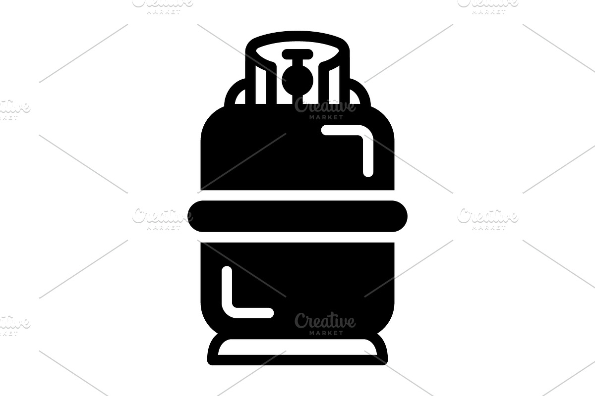 Cylinder gas solid icon, a Solid Icon by Creative priyanka