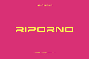 Riporno - Modern Futuristic Typeface, a Sans Serif Font by Letterna
