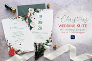 Christmas Wedding Suite, an Invitation Template by BlueRobinDesignShop (Thumbnail 1 of 5)