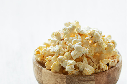 Tasty salted homemade popcorn, a Food & Drink Photo by Olena Rudo