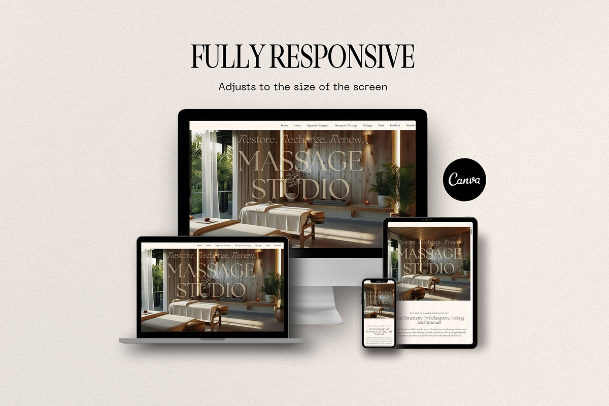 Massage Spa Therapist Booking Website preview 3