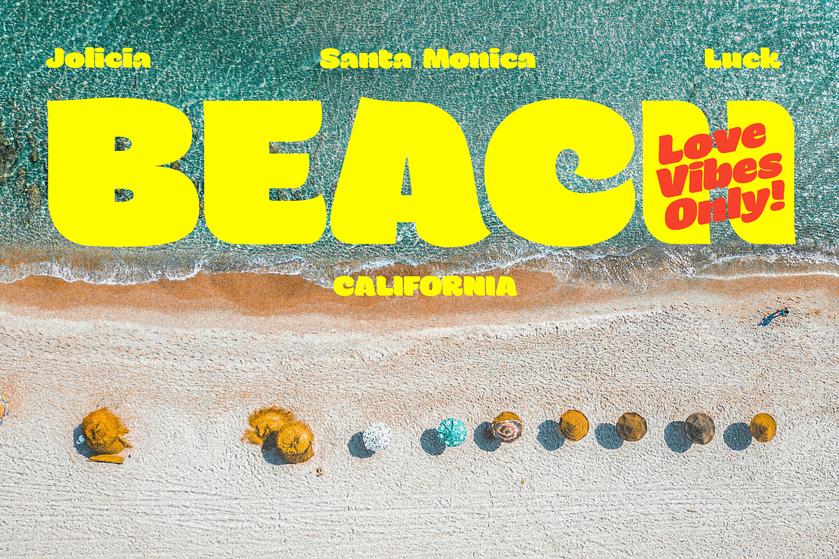 Luck | Groovy Bold Display Font, a Sans Serif Font by Jolicia Type (Photo 10 of 15)