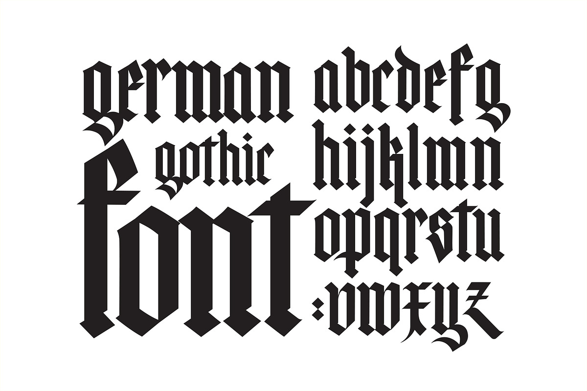 Vector! Gothic alphabet - 02, an Object Graphic by GeekClick (Photo 4 of 5)