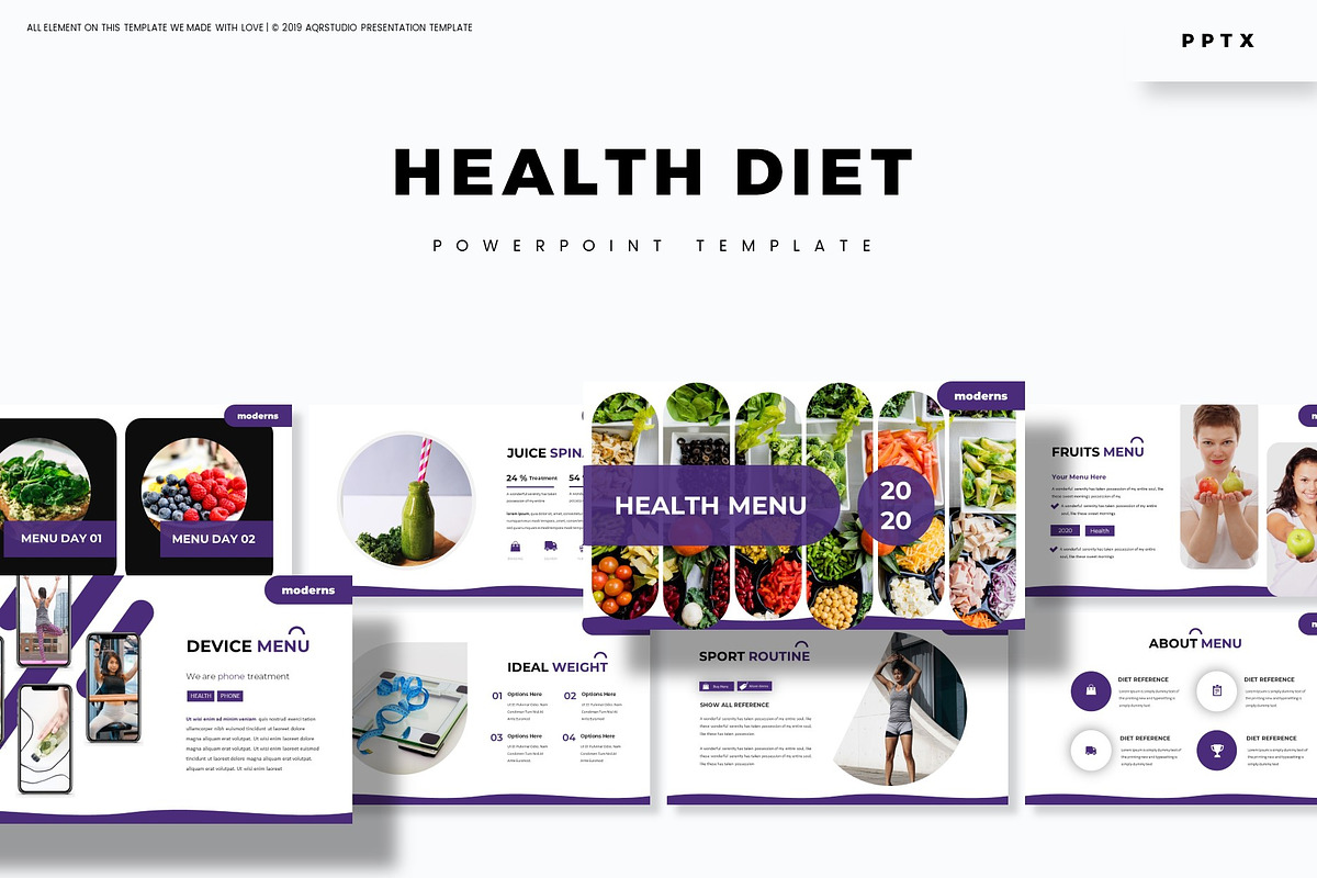 Health Diet - Powerpoint Template, a Presentation Template by AQR Studio