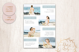 PSD Photo Price Card Template 4