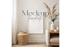 Modern Neutral Frame Mockup, a Product Mockup by MockupWizard
