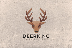 Deer King Logo Template