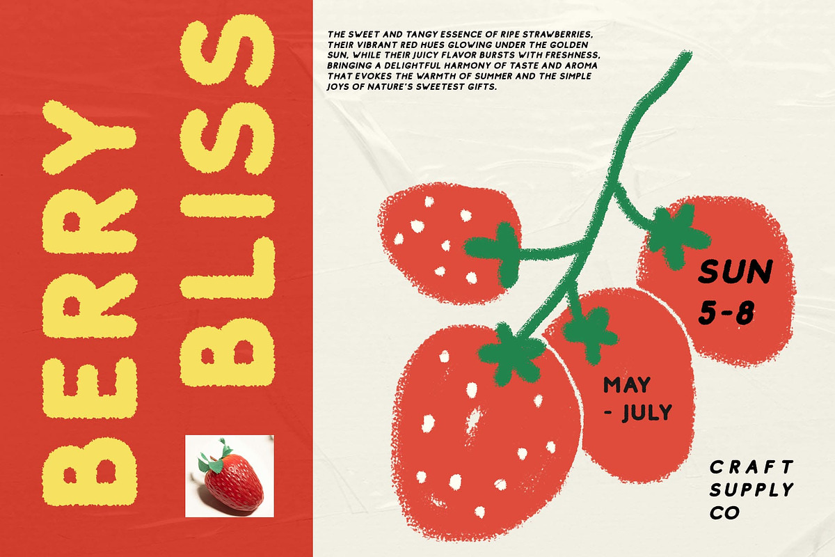 Studly Rough, a Sans Serif Font by Craft Supply Co. (Photo 4 of 8)