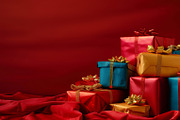 86 Gift boxes with ribbons and bows, a Holiday Photo by Handmadefont (Thumbnail 47 of 90)
