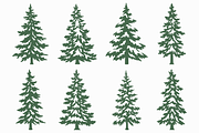 Snowy Pine Tree SVG PNG Bundle, a Seasonal Illustration by Kusumaillustration (Thumbnail 11 of 14)