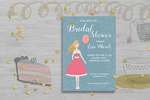 Bridal Shower Invitation Card Templa