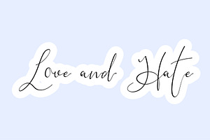 Love and Hate - Handwritten Font