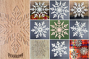 200 Snowflakes Bundle | Cut Files, a Decorative Illustration by pixaroma (Thumbnail 9 of 9)