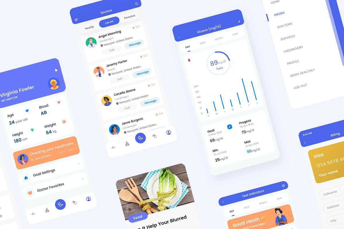 Healer 2 Patient Mobile UI KIT, an App Template by No.13 (Photo 5 of 7)