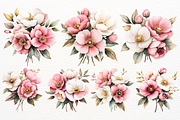 Watercolor Floral Bouquet Clipart, a Decorative Illustration by SugarCloudStudioArt (Thumbnail 3 of 3)