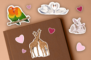 Love is in the Air - Clip Art Set, an Animal Illustration by Tati Bordiu Digital (Thumbnail 3 of 4)
