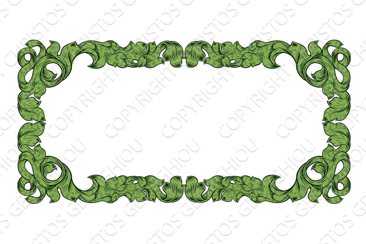 Filigree Heraldry Leaf Pattern, a Pattern Graphic by Christos Georghiou