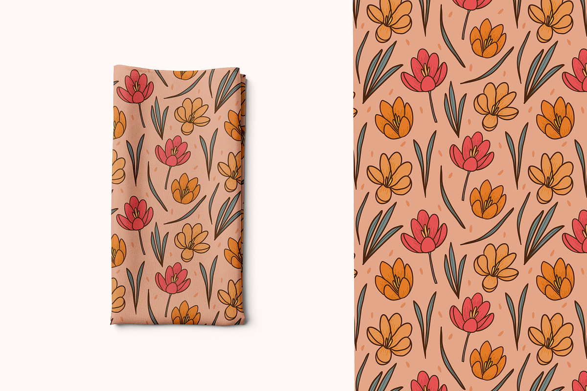 Retro floral patterns., a Pattern Graphic by hanifa_design (Photo 5 of 6)