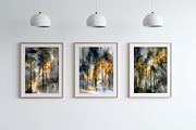 Golden Abstract Forest Illustration, a Decorative Illustration by Housui Patterns (Thumbnail 7 of 12)