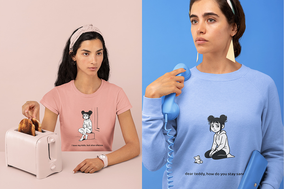 Moody Mother's Day Bundle - 5designs, an Illustration by MuzaArtStudio (Photo 4 of 6)