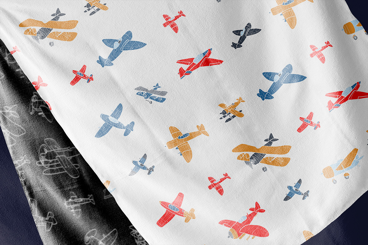 Airplanes. 30 vector patterns, a Pattern Graphic by Alena Stoyko design (Photo 11 of 13)