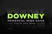 Downey - Powerful Wide Sans, a Sans Serif Font by Sarid Ezra (Thumbnail 1 of 9)