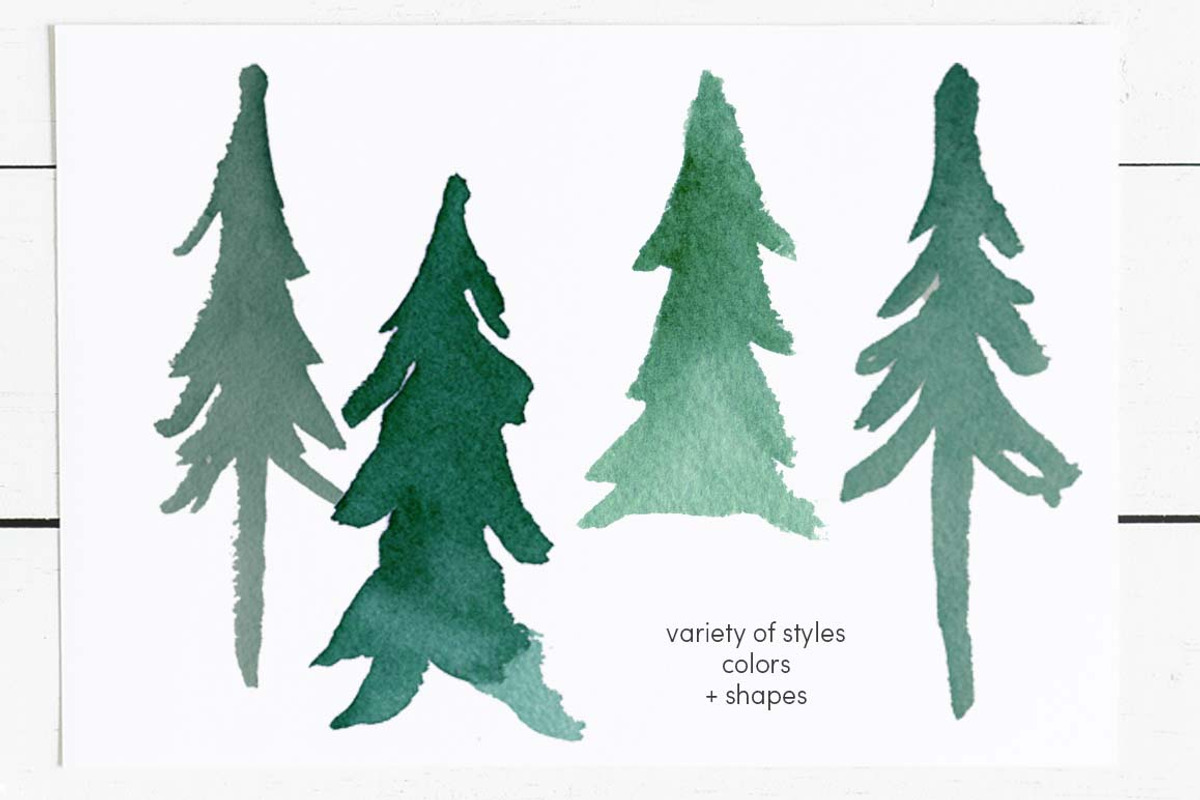 Evergreen Trees Clip Art, an Object Graphic by Chelsea Bromley (Photo 2 of 6)