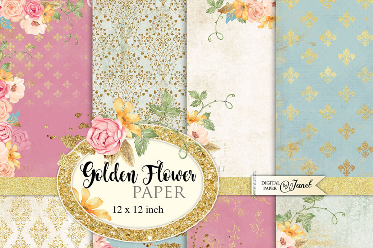 Golden Flower Paper, an Illustration by helloPAPER (Photo 2 of 3)