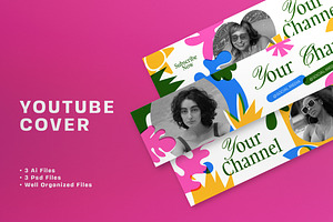 Colorful Risograph Youtube Banner, a Social Media Template by graphicook