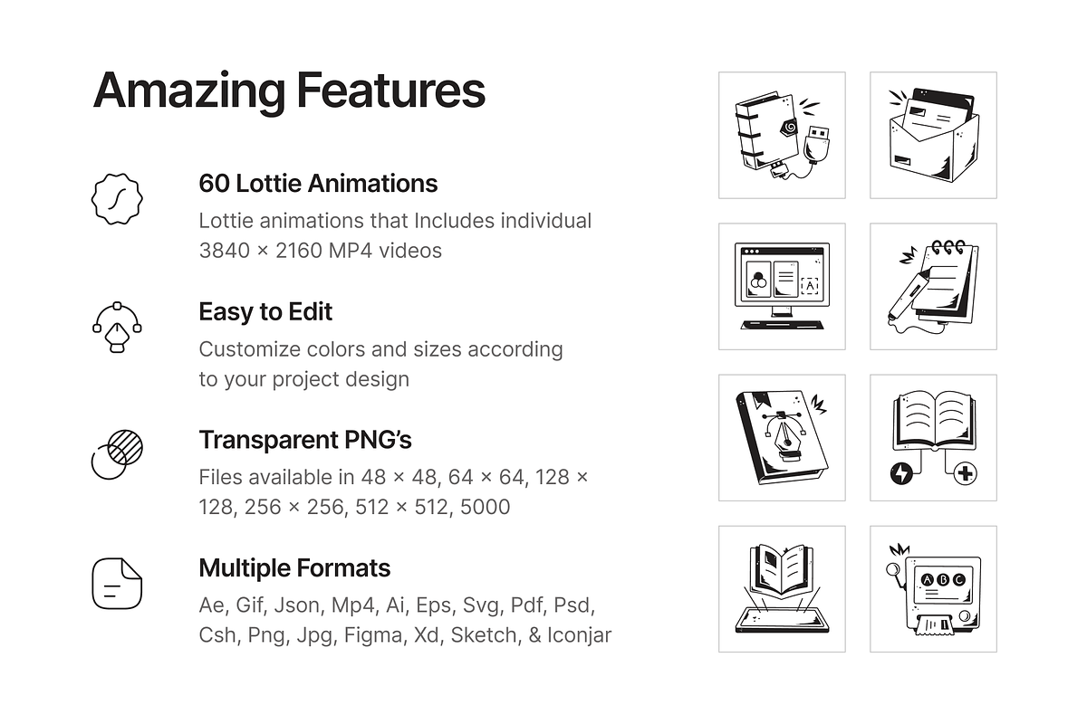 Animated E Learning Icons, a Solid Icon by Prosymbols (Photo 2 of 7)