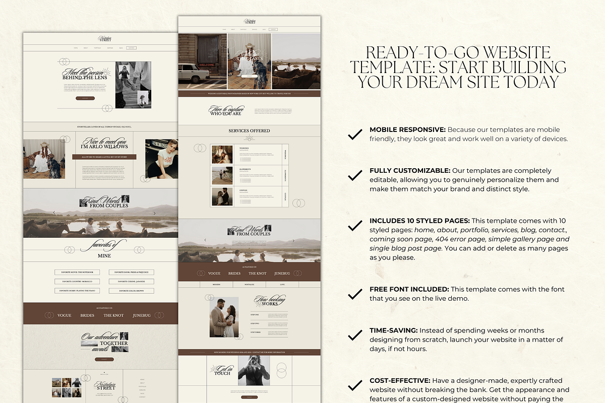 Showit Website Template Photography, an App Template by Branding Babe Co. (Photo 2 of 12)