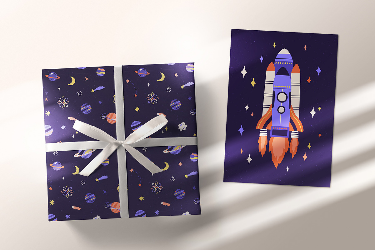Cosmic childish seamless patterns, a Pattern Graphic by Good Studio (Photo 5 of 8)