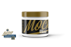 300ml Glossy Plastic Jar Mockup