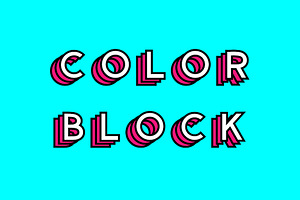 Color Block - Colored Font