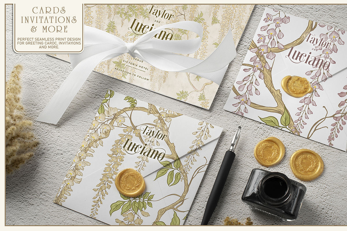 Fresco collection Wisteria bloom, a Wallpaper Graphic by Natalia0307 (Photo 9 of 25)