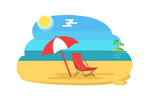 Seaside Coastline Holiday Vector