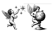21 Cherub Illustrations - vector, a Decorative Illustration by Gonez Studio (Thumbnail 11 of 13)