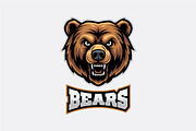 Bear Mascot Cartoon Logo Template, a Branding & Logo Template by shazi (Thumbnail 1 of 2)