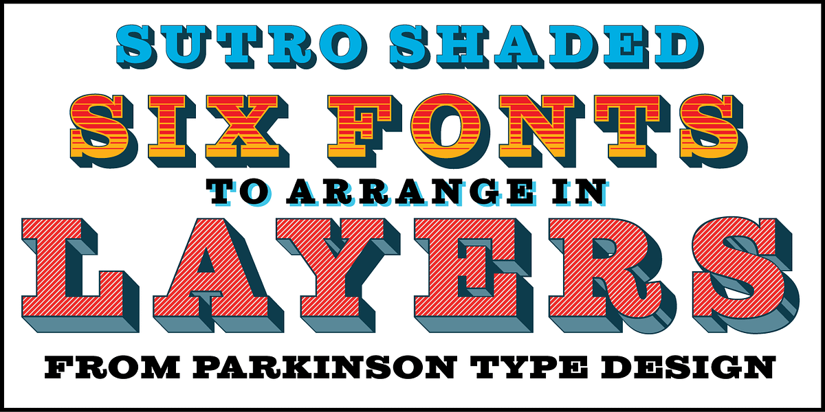 Sutro Shaded, a Slab Serif Font by Parkinson Type Design (Photo 7 of 7)