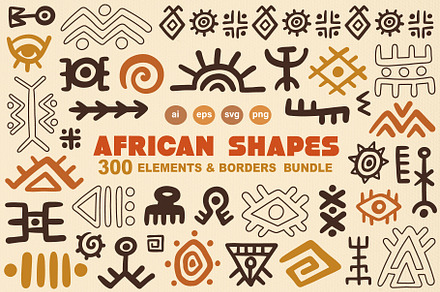 African Shapes Borders Atelier +SVG