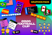World Cup 2026 Graphics Mega Pack, a Sport Illustration by Lunarts Studio (Thumbnail 1 of 10)
